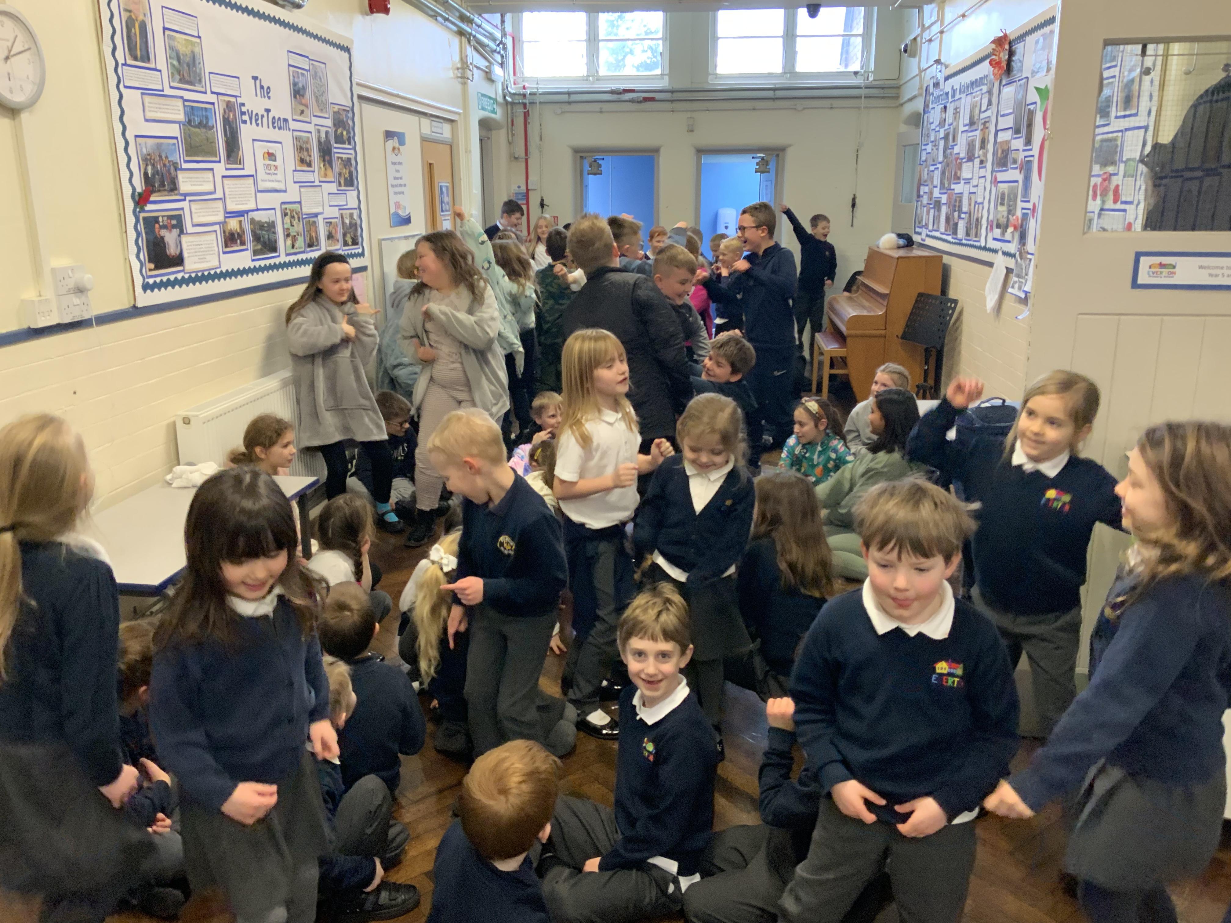 Looking at the effect that music can have on our mood - our children dancing to Mambo No.5