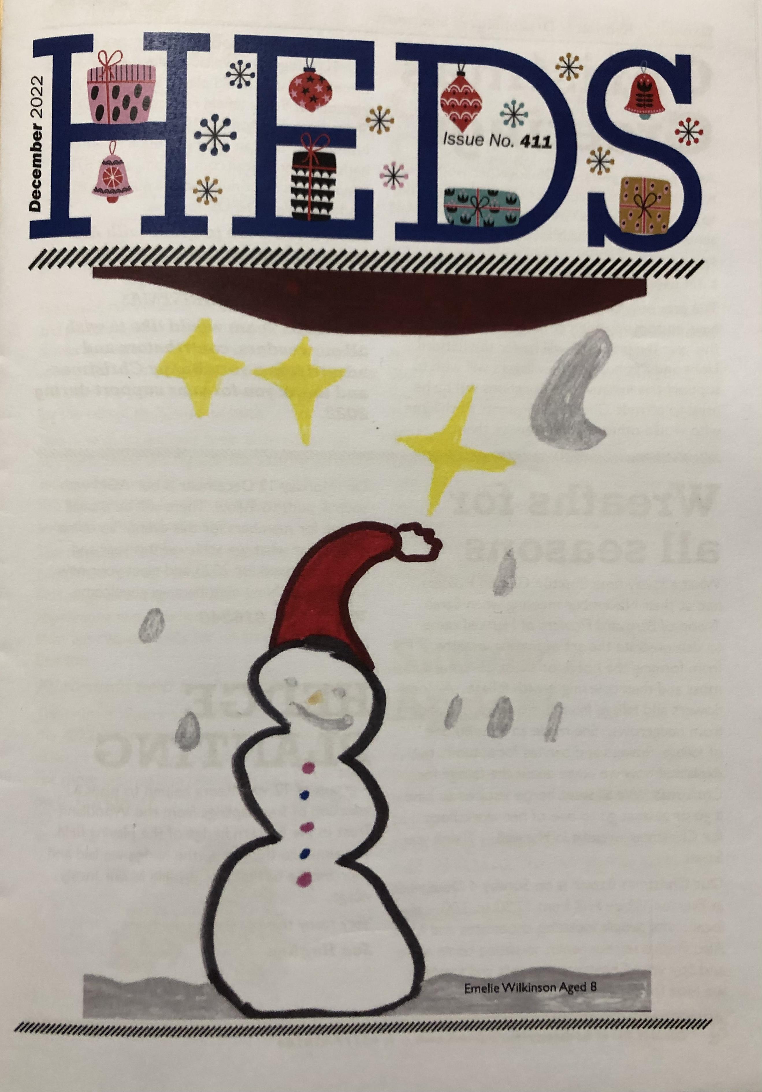 Congratulations to Emelie Wilkinson for being chosen as the front cover of HEDS magazine.