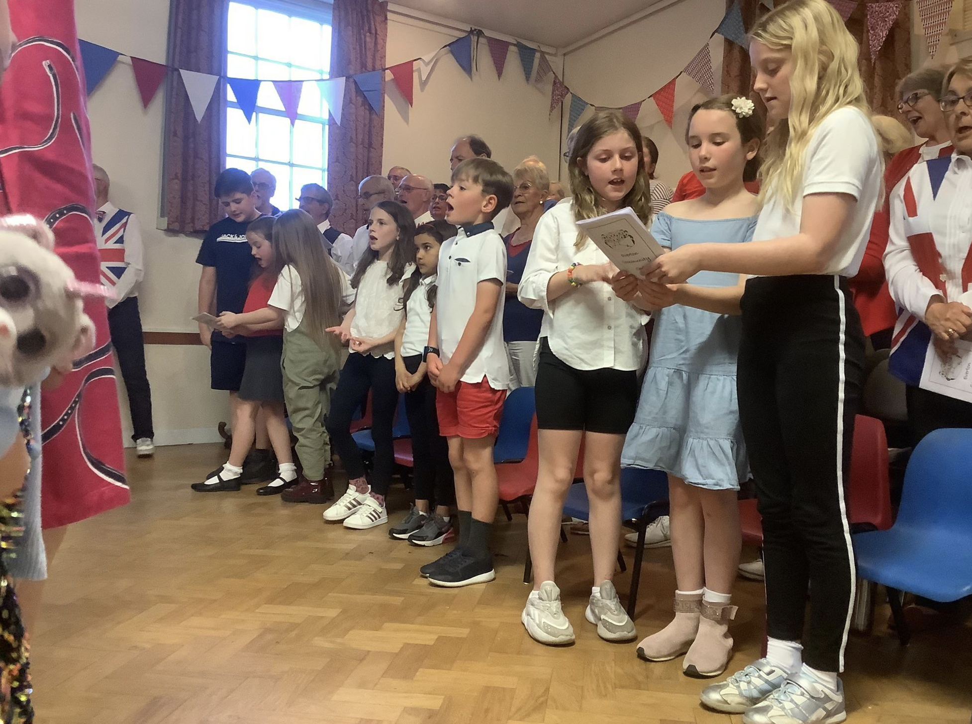 Everton Primary School's Choir performing at the Village Golden Jubilee Celebrations