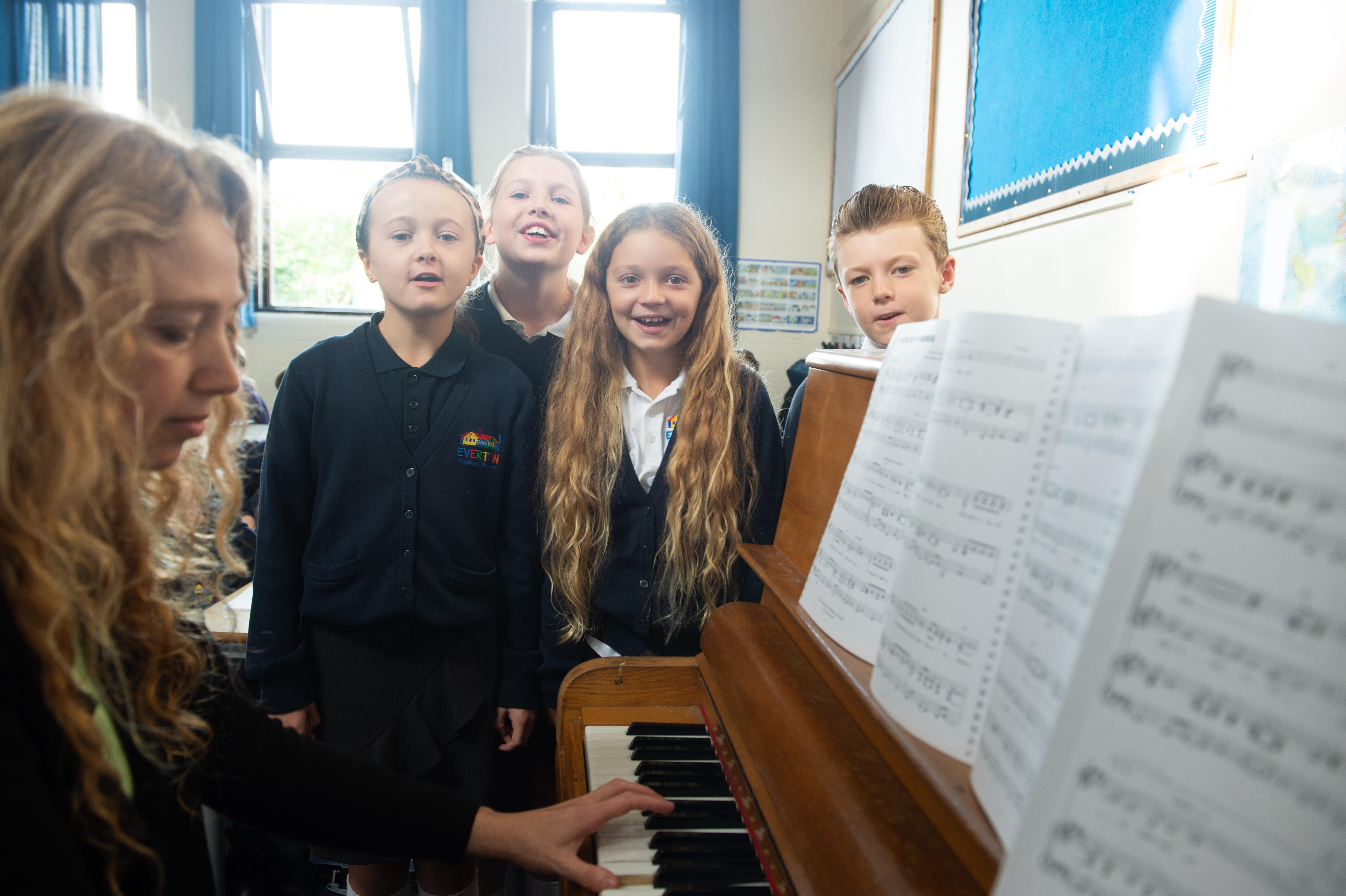 Ms Saunders offer individual music lessons and support during the year in classes too.